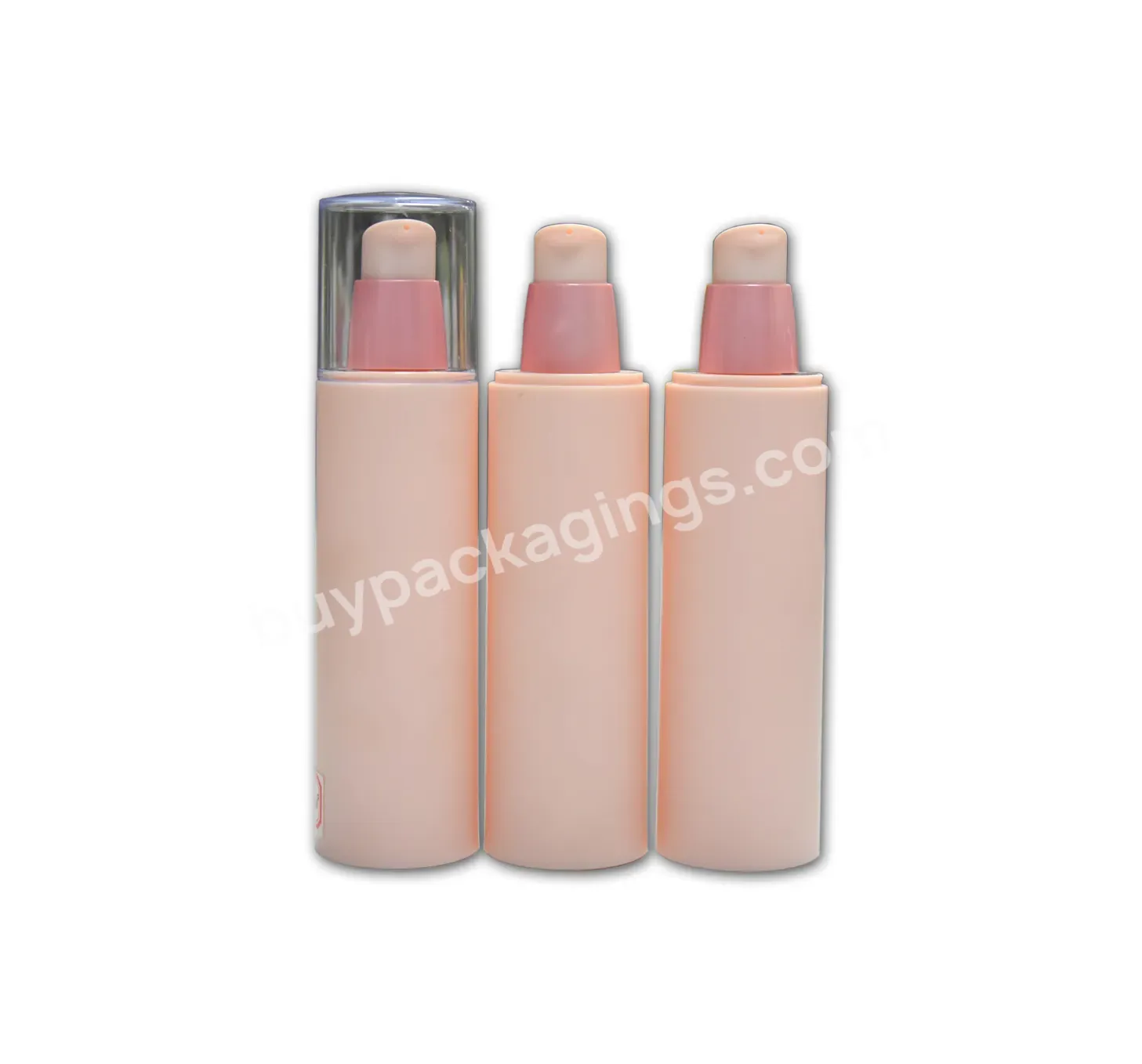 Pink Empty 100ml Pp Airless Face Cream Serum Cosmetic Plastic Packaging Vacuum Lotion Pump Bottle With Cover Cap