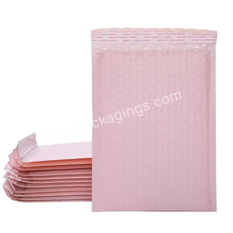 Pink Free Shipping Bags Postage Bags Bolsas Plasticas Mailing Envelope Poly 4x8 Bubble Mailer Bag