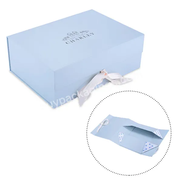 Pink Gift Packaging Box Custom Luxury Lid And Base Ribbon Paper Box For Scarf Packaging