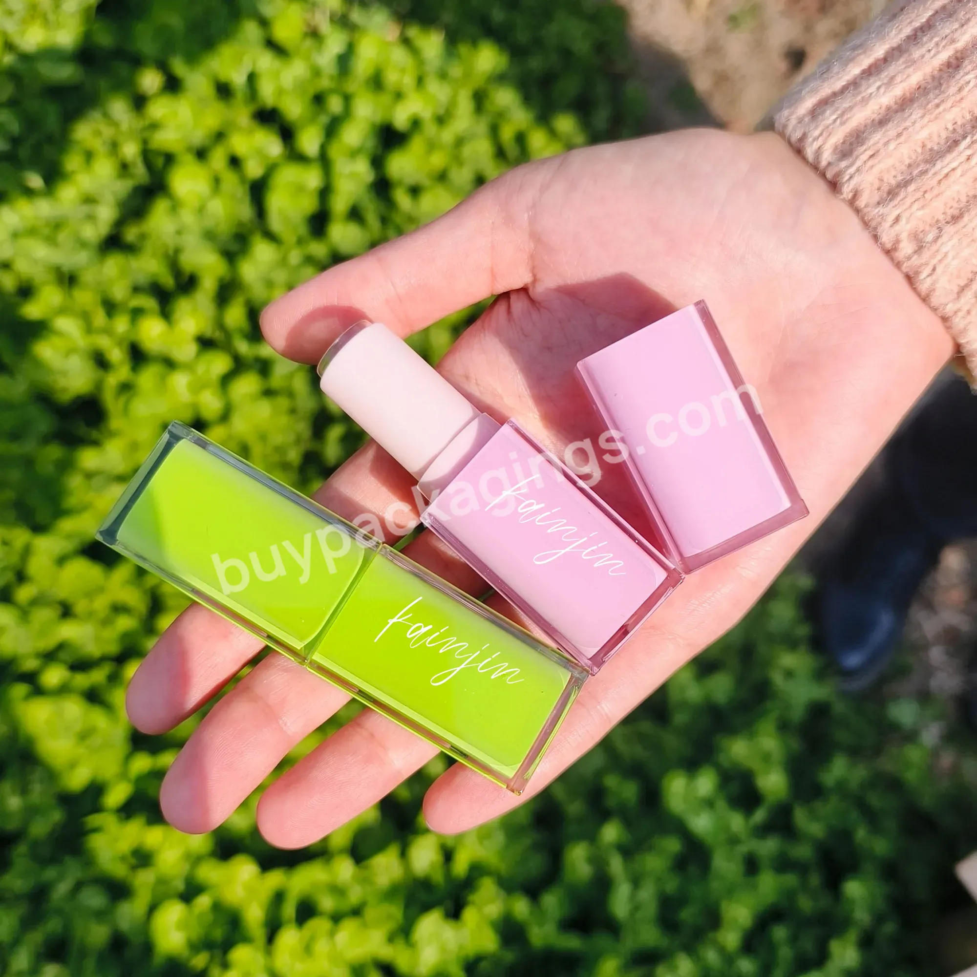 Pink Lipstick Tube Square Cosmetics Stick Container Cute Customized Plastic Empty Lip Balm Cute - Buy Transparent Temperature Color Changing Lipstick Organic Lipstick Velvet Matte Liquid Lipstick Lipstick Holder,Private Label Lipstick Packaging Recyc