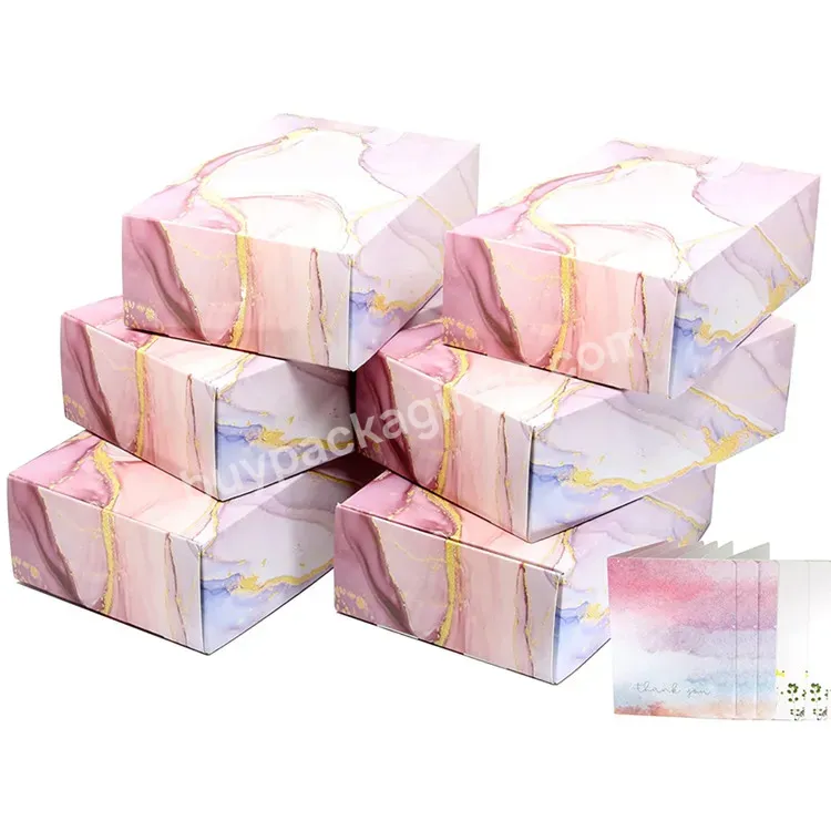 Pink Marble Color Corrugated Cardboard Gift Cosmetic Packaging Shipping Mailer Storage Thicker Paper Gift Packing Postal Box