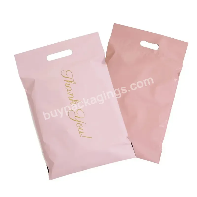 Pink Packaging Supplies Poly Mailers With Handle Large Thank You Bag Poly Mailer Clothing Courier Packages 10x13 Polymailers - Buy Poly Mailer Clothing,Poly Mailers With Handle Eastmoon Trading Co Poly Mailer,Courier Packages.