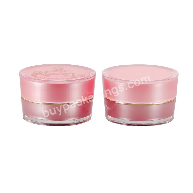 Pink Phnom Penh Acrylic Cosmetic Jar Liner Customizable Color Logo Empty Jar With Lid Cosmetic Container