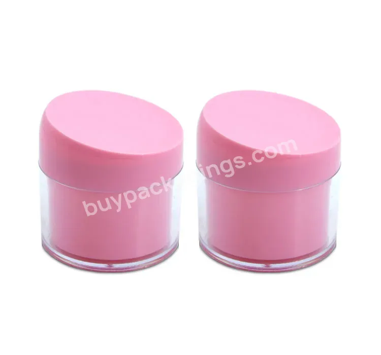 Pink Plastic Double Layer Facial-pack Conditioner Hair Wax 200g Lip Scrub Cosmetic Cream Jar Container