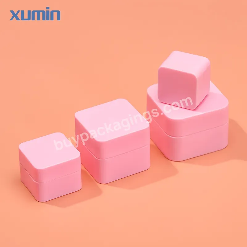 Pink Plastic Jar 5g 10g 25g 30g Pink Plastic Cosmetic Jar 5ml 10ml 25ml 30ml Custom Pp Plastic Cream Jar