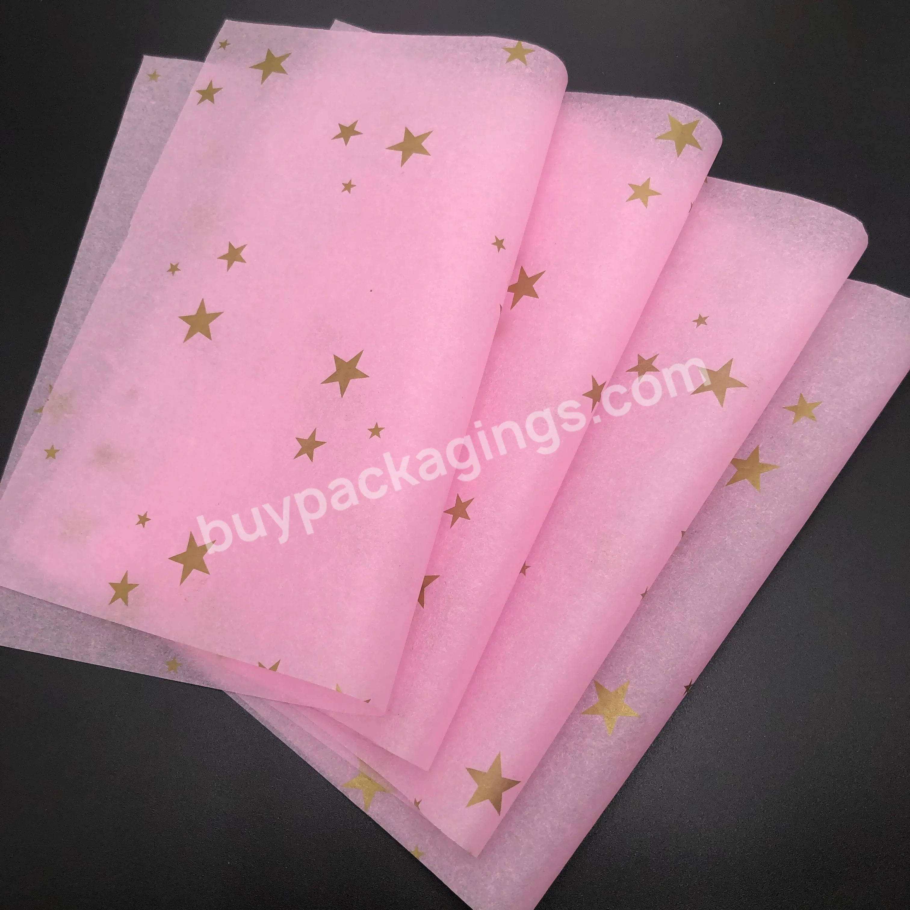 Pink Wrapping Jewelry Customised Gift For Clothes With Logo Soft Tissue Paper