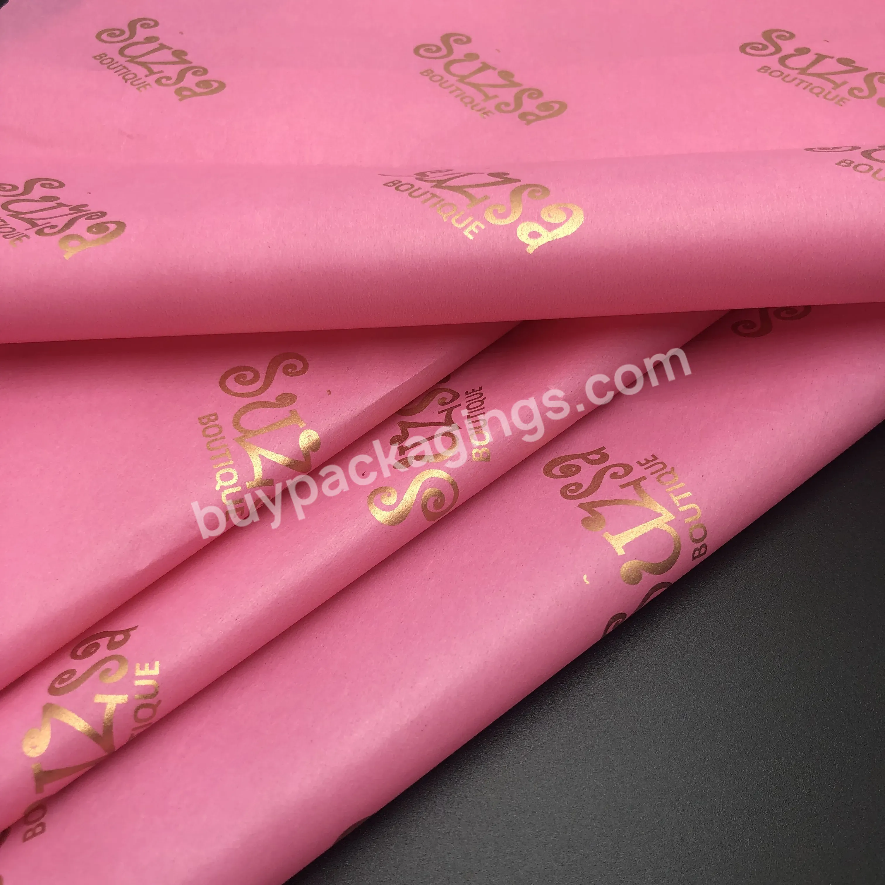 Pink Wrapping Jewelry Customised Gift For Clothes With Logo Soft Tissue Paper