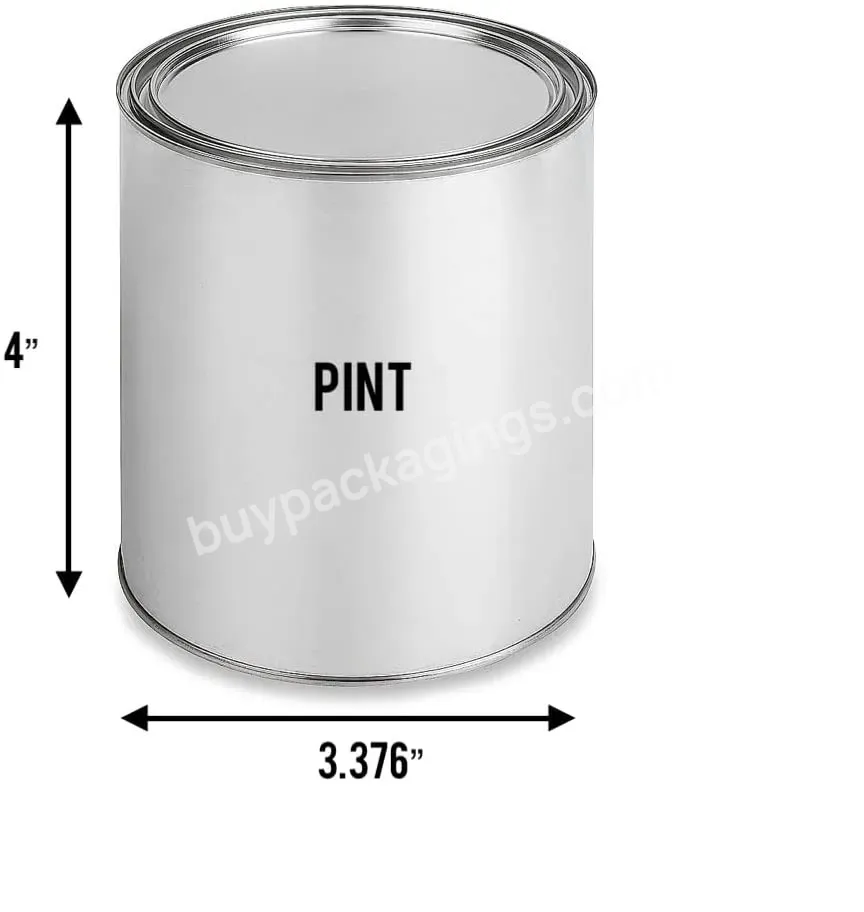 Pint Empty Can With Lever Lid For Paint Packaging