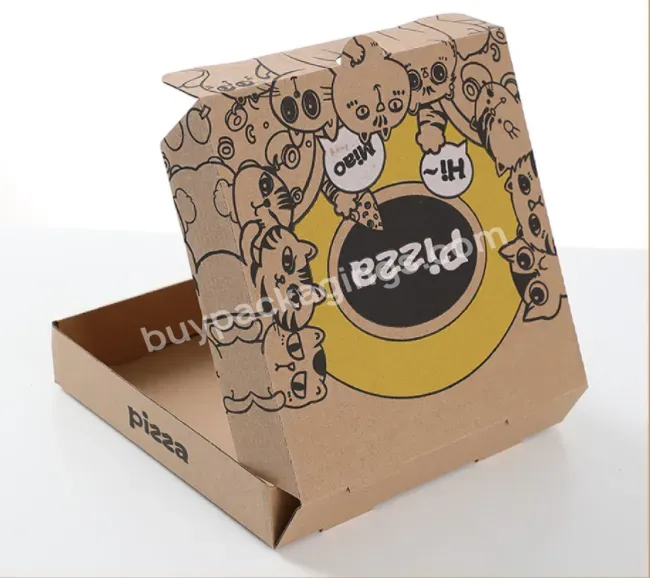 Pizza Box 6 7 8 9 10 12 " Insulated Blank Corrugated Disposable Custom Paper Box