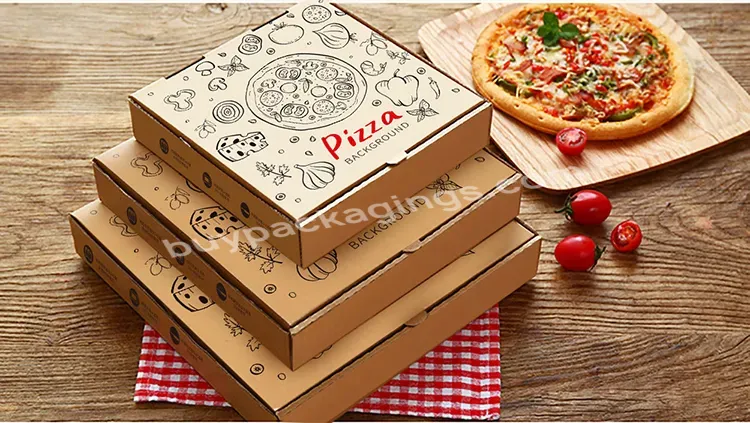 Pizza Package Box E Flute Paper Wholesale Pizza Box Package Carton Paper