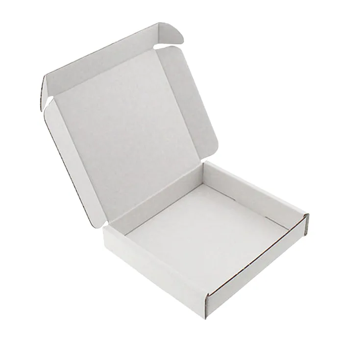 Plain white corrugated paper cardboard shipping packaging mailer carton mental health medical box custom logo for post