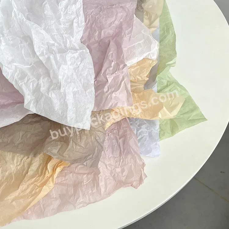 Plain White Pink Purple Tissue Paper Unprinted Blank Basic Color Tissue Paper Thin Color Packing Tissue Paper