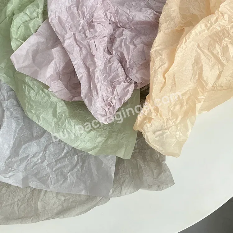 Plain White Pink Purple Tissue Paper Unprinted Blank Basic Color Tissue Paper Thin Color Packing Tissue Paper