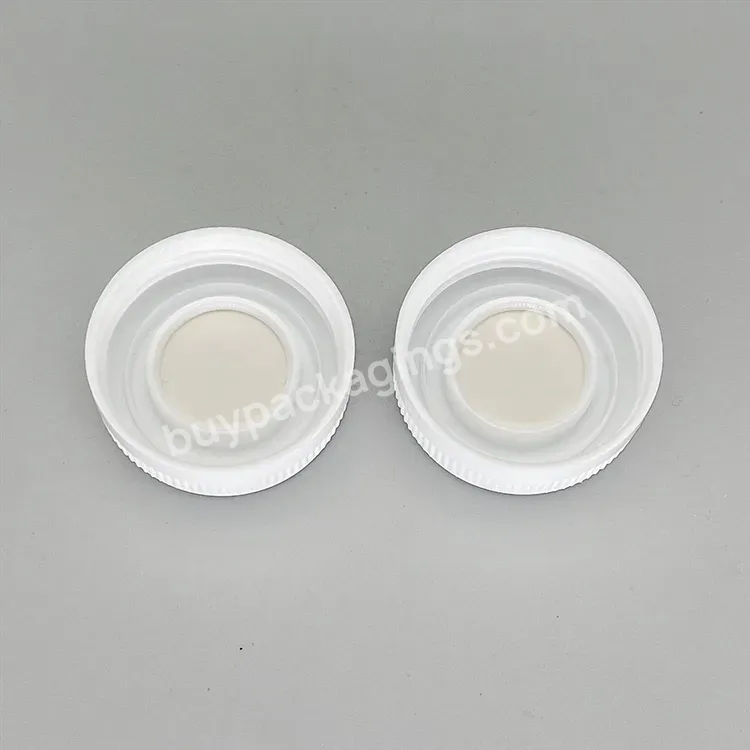 Plastic 29mm Child Safety Crc Screw Bottle Caps With White Clear Color For Tablet Bottles