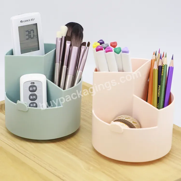 Plastic 360 Degree Rotating Desktop Square Plastic Pen Holder 3 Slot Learning Tools Storage Desk Organizer Round Pencil Holder - Buy Square Plastic Pen Holder,Plastic Desk Pen Organizer,360 Degree Rotating Desktop Pen Holder.