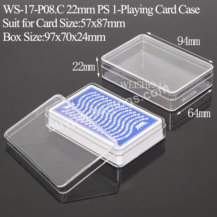 Plastic Acrylic Clear Game Packaging Card Size 57x87mm Container Card Deck Box Playing Card Case For Bicycle Poker Tarot - Buy Playing Card Case,Card Deck Box,Plastic Playing Cards Box Container.