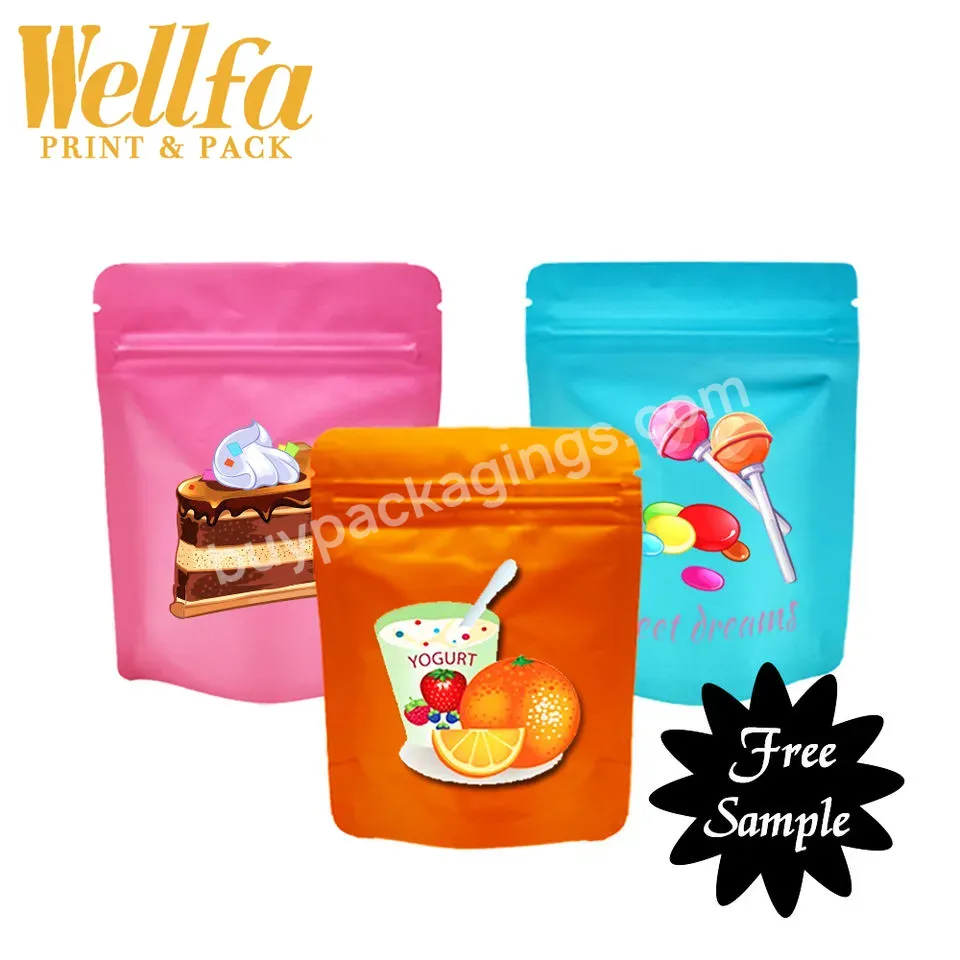 Plastic Bag Custom Printed Heat Seal Mini Reusable Ziplock Stand Up Pouch 3.5g Resealable Smell Proof Mylar Bags