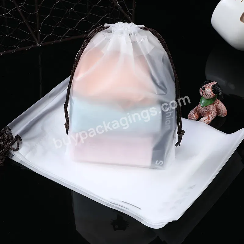 Plastic Bag With Drawstring For Dustproof Clothing And Shoes And Socks