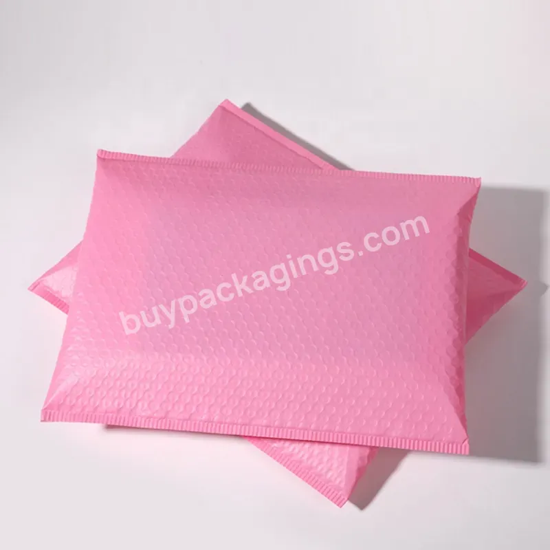 Plastic Bags Pink Bubble Mailer Custom