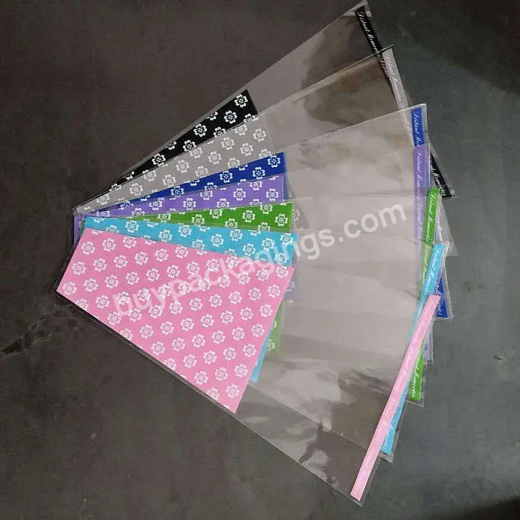 Plastic Bags Small Mini Roses Flower Cone Opp Bag Transparent Package Shopping Heat Seal Customized Gravure Printing Shrink Bag