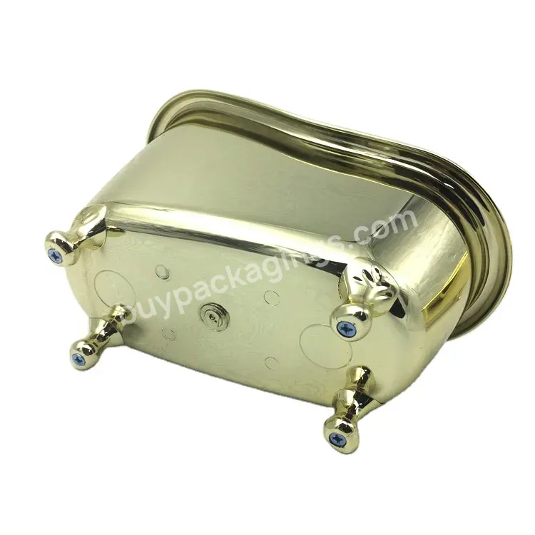 Plastic Bath Tub Packaging Gold Mini Bathtub Container