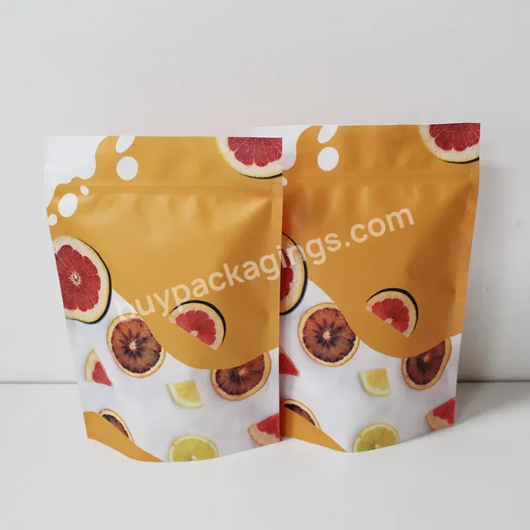 Plastic Biscuit Bags Jerky Pistachio Nuts Natural Stand Up Moisture Proof Matte Finished Stand Up Foil Stand-up Zip-lock Pouch