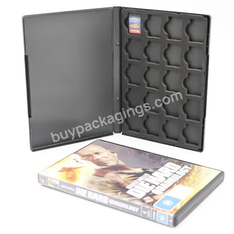 Plastic Black 20 Slot Game Case For Xbox 360 Nintendo 20 Ps2 Ps3 Game Sd Custom Storage Switch Gaming Card Box