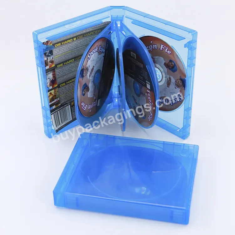 Plastic Bluray Package Portable Protective Vcd Dvd Blank Disc Storage Boxes Car Player Plastic Movie And Film Blu-ray Dvd Case