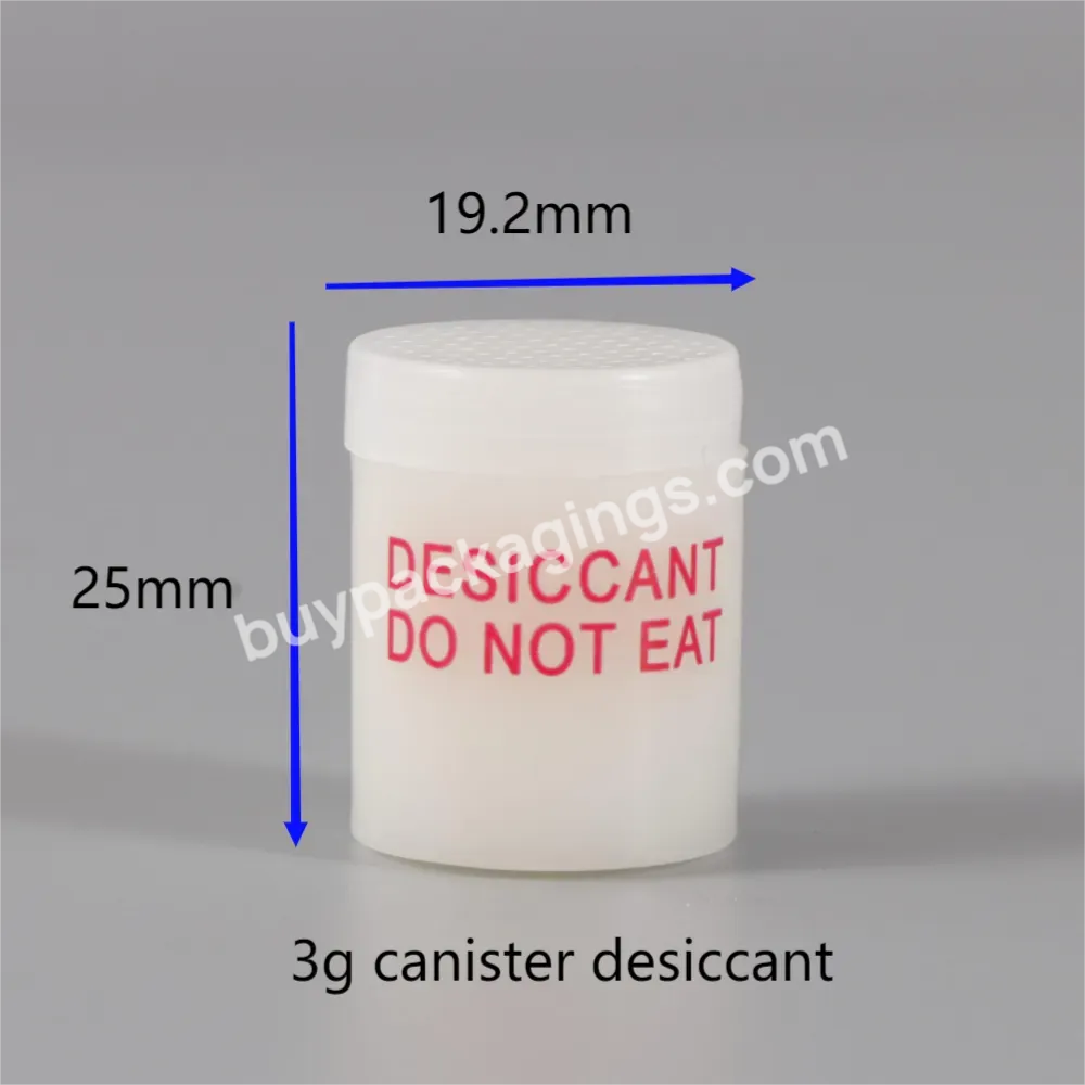 Plastic Bottle 3g Drying Agent Silica Gel Desiccant Canister Cylinder Desiccant Silica Gel Canister For Paharmaceutical Use - Buy Canister Desiccant For Paharmaceutical Use,Silica Gel Canister Pharma,Moisture Absorbing Canister.