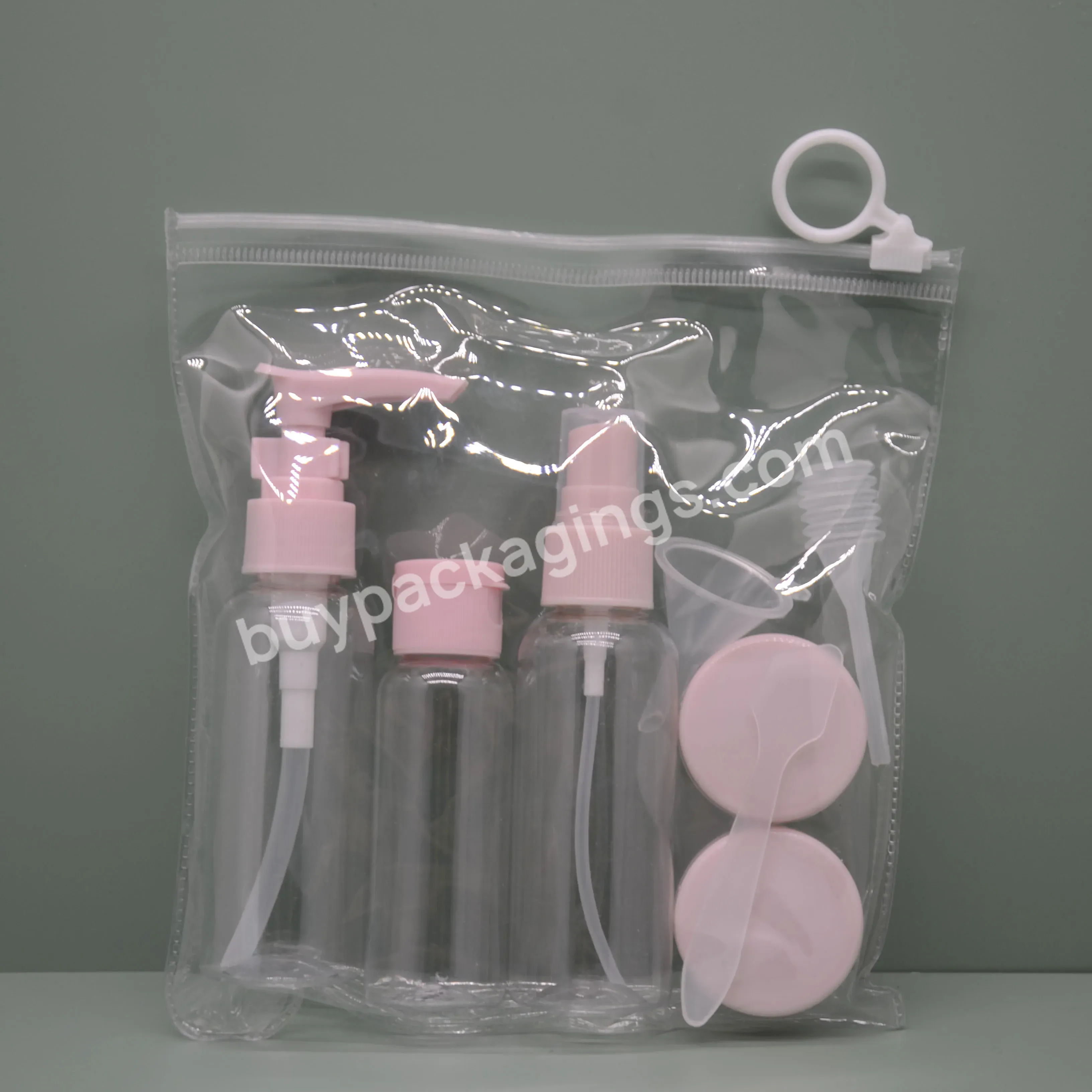 Plastic Bottle Travel Kit Pet Pe Jar Set Daily Care Travel Set Travelling Bottle Sets Facoroty Price