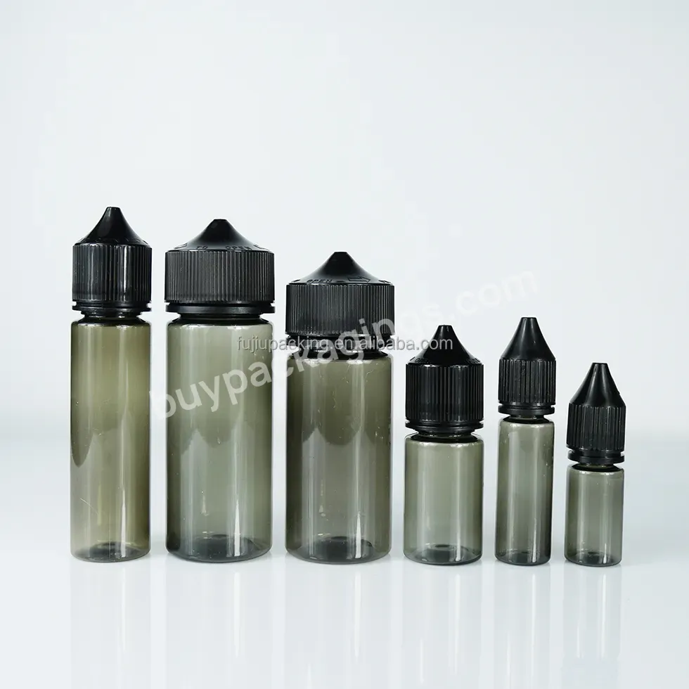 Plastic Bottles Dropper Oil Liquid V3 Clear Empty Plastic 30ml 60ml 120ml Screen Printing Pet Pipette Bottle