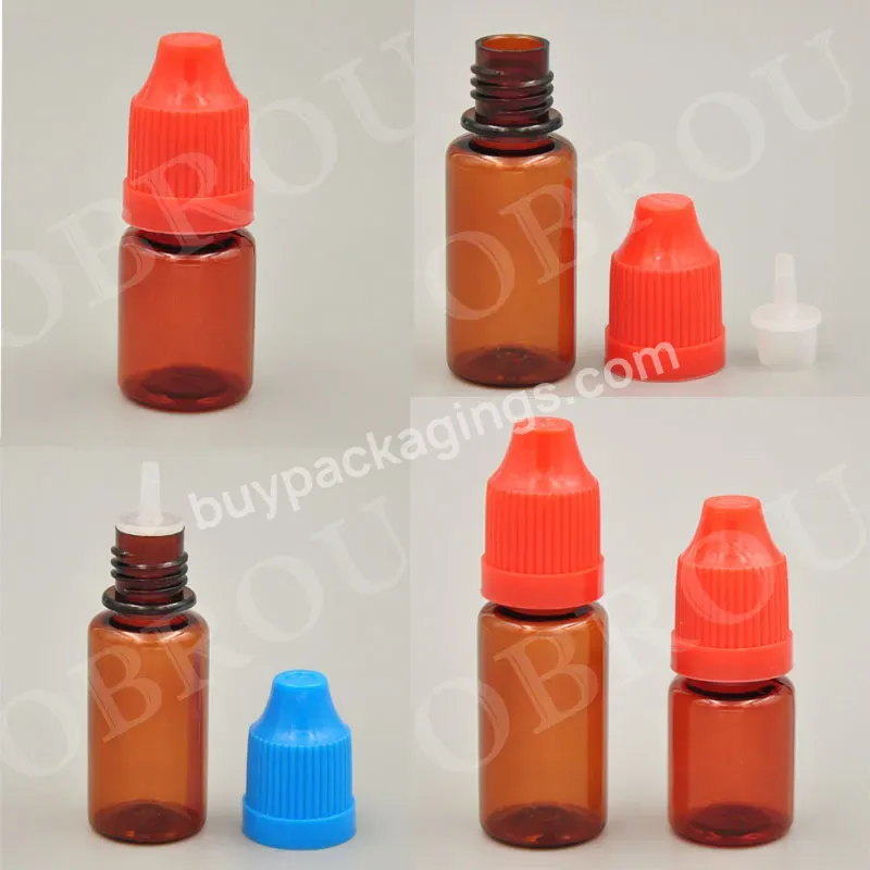 Plastic Brown Dropper Bottle 5ml 10ml 30 Ml Empty Amber Plastic Pet Dropper Bottloil Oil Bottles