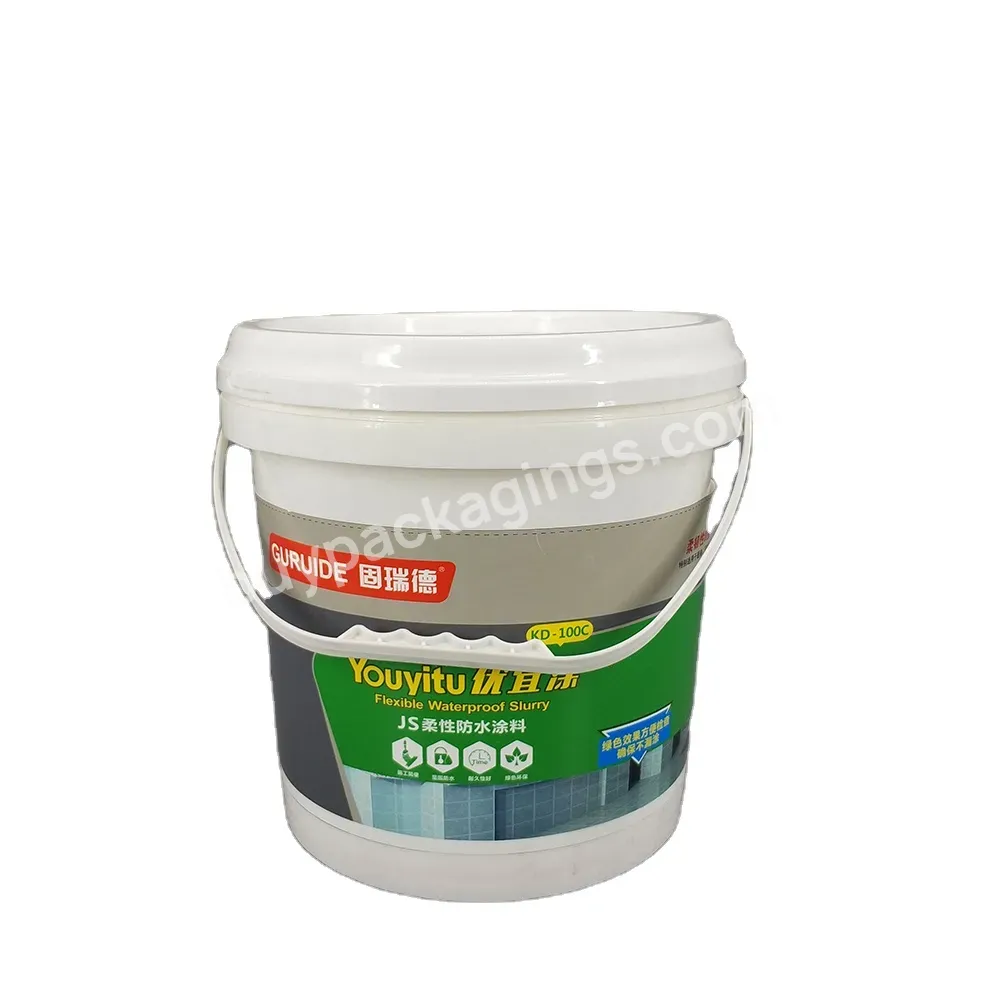 Plastic Bucket With Lid Empty 10l Plastic White Paint Bucket With Lids Handle 10 Liter Pail Barrel