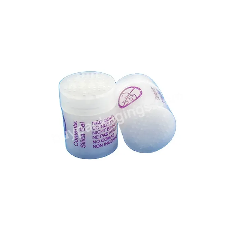 Plastic Canister Silicon Dioxide Adsorbent Dry Plus Silica Gel Desiccant Packing Into Pharmaceutical Plastic Canister