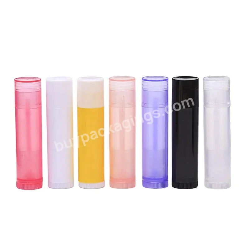 Plastic Chapstick Lip Gloss Tubes Pipe 5g Empty Lipstick Balm Tube Cosmetic Container Travel Refillable Bottle Packaging