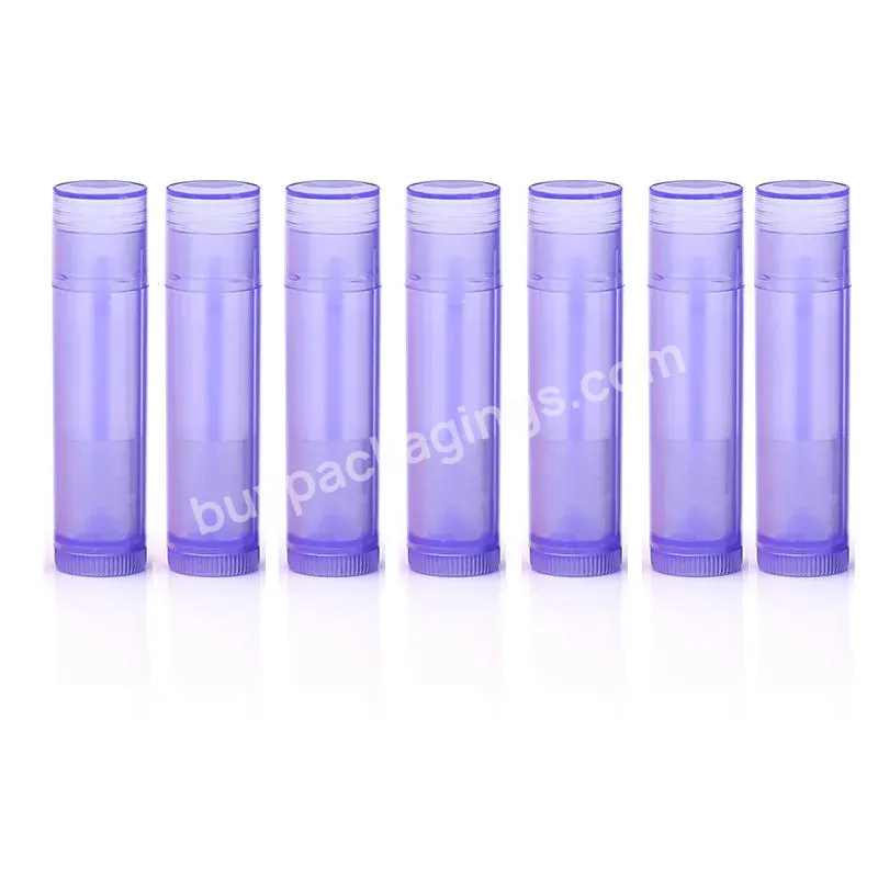 Plastic Chapstick Lip Gloss Tubes Pipe 5g Empty Lipstick Balm Tube Cosmetic Container Travel Refillable Bottle Packaging