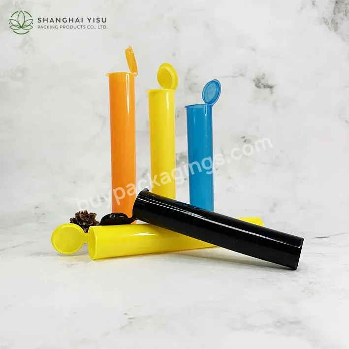 Plastic Child Resistance Custom Color 19*116mm Plastic Pop Top Tube For Packaging