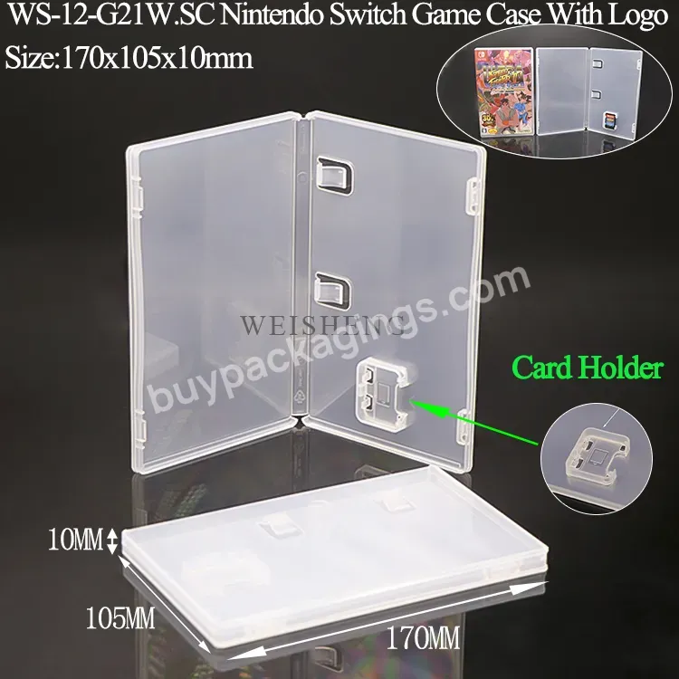 Plastic Clear Gaming Box With Logo Switch Holder Game Accessories Console Case For Nintendo 3ds Video Game Card Box