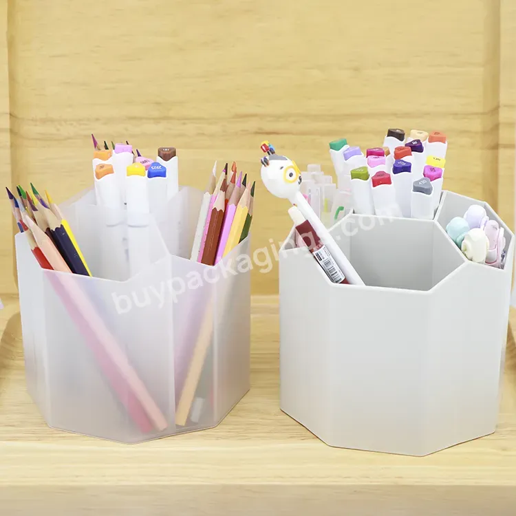 Plastic Container 130mm Promotional Plastic Pen Holder For Desk Organizer Cute Fancy Pencil Holder School Pencil Grip Holder