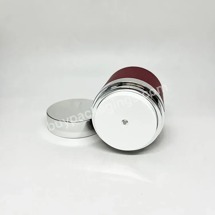 Plastic Cosmetic Eco-friendly Refillable Acrylic Cream Jar With Inner Pp Replaced Jar Packaging