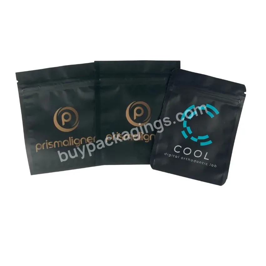 Plastic Customized Heat Sealed Mylar Bags Clear Zip Lock Invisible Aligners Reusable Small Clear Zip Bag