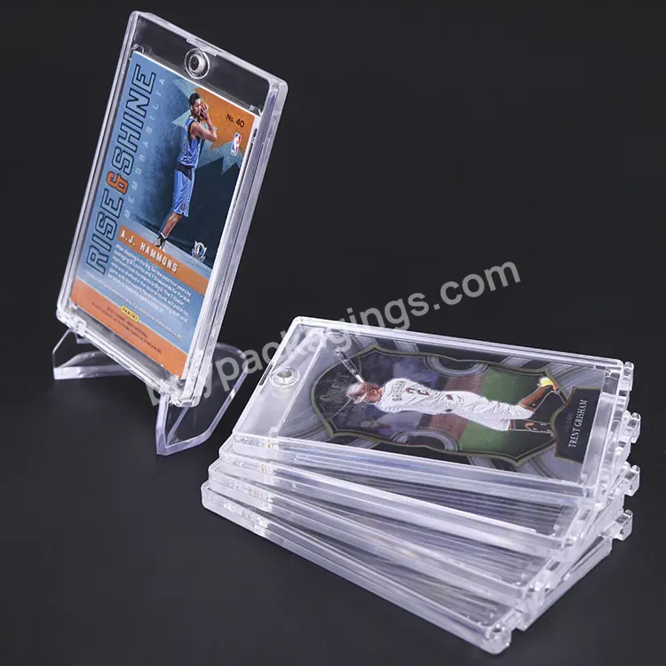 Plastic Display Collectible Card Case Customized 130pt 360pt One Touch Magnetic Card Slab Trading Graded Card Holder Plastic - Buy Card Holder Plastic,One Touch Magnetic Card Holder,Collectible Card Holder.