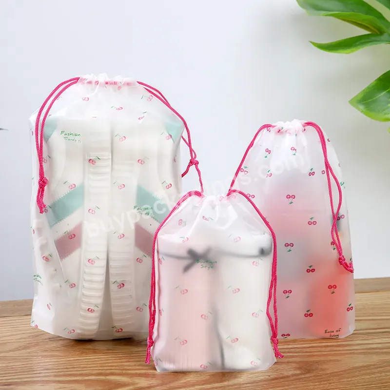 Plastic Drawstring Frosted Eva Custom Printing Clothing Packaging Bag Personal Drawstring Dust Bag
