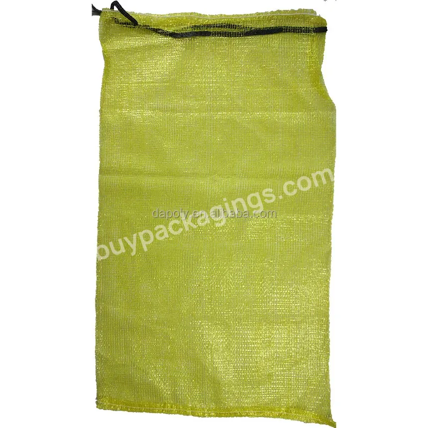 Plastic Durable Weaving Pe Raschel Leno Mesh Net Bag For Firewood Vegetables And Fruits