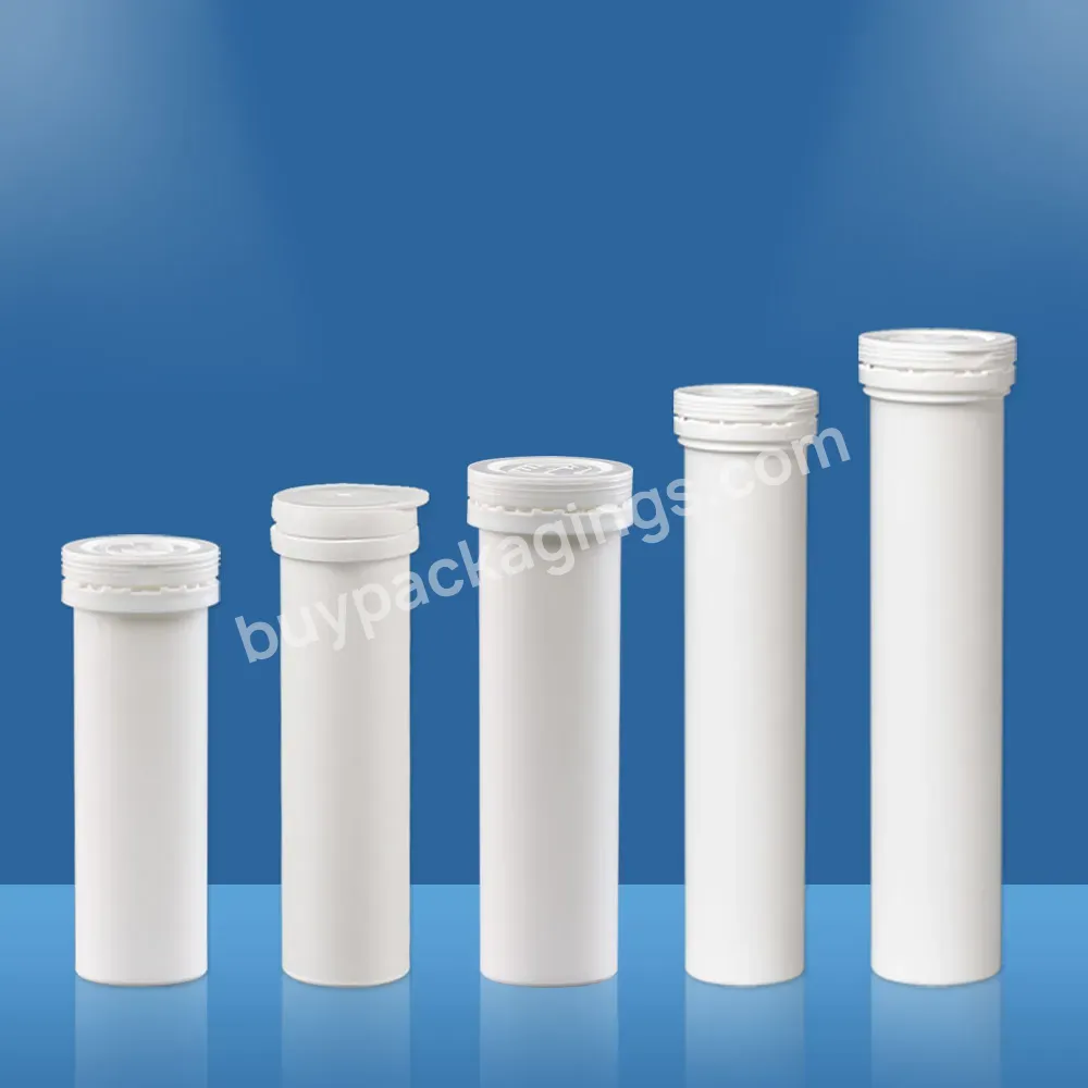 Plastic Effervescent Tablets Tubes Empty Vitamin Tablets Packaging Bottle With Child Resistant Cap Desiccant Spring Cover