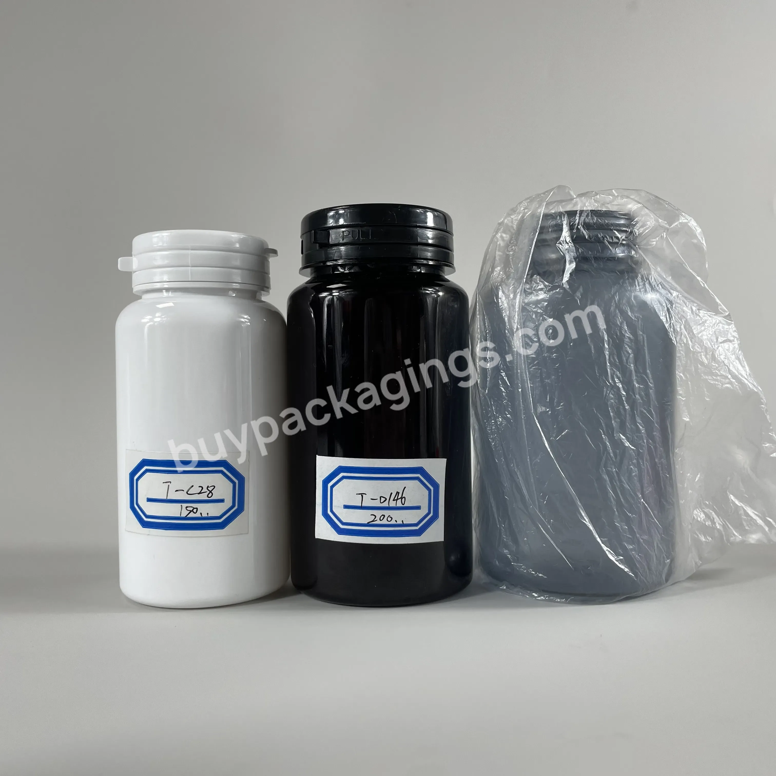 Plastic Empty Pharmaceutical Pill Capsule Bottle 150cc 200cc Round Pull Ring Lid Medicine Pill Bottle