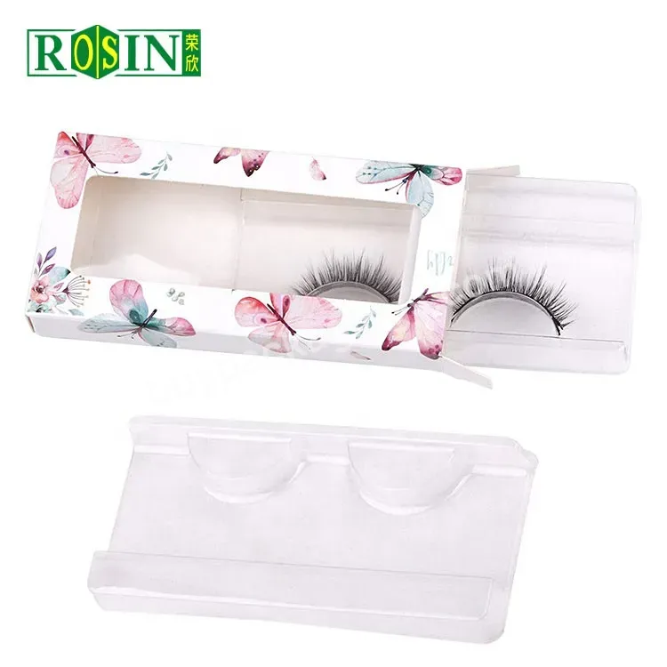 Plastic Eyelash Packaging Box Pink Wholesale Empty Luxury Eyelash Packaging With Window