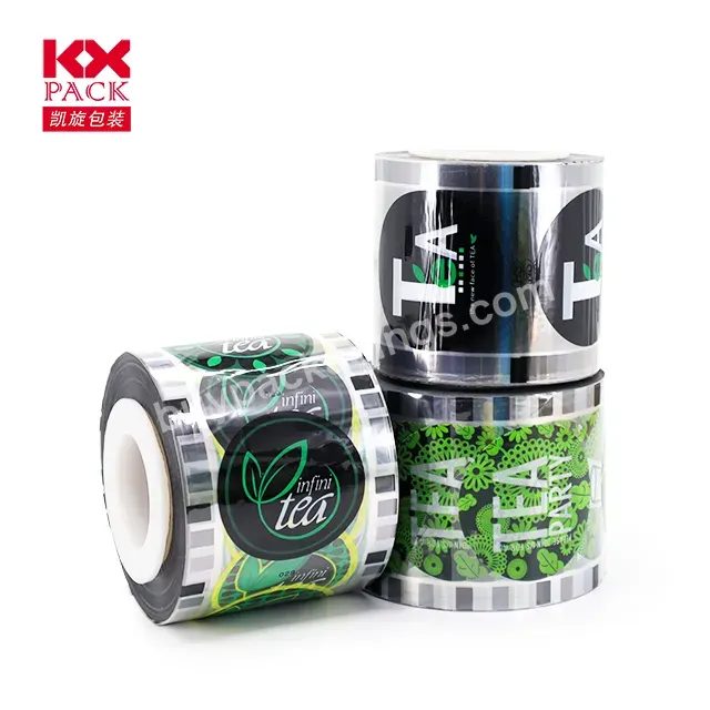 Plastic Film Tea Cup Sealer Film Printed Cup Sealing Film For Boba Tea Cup