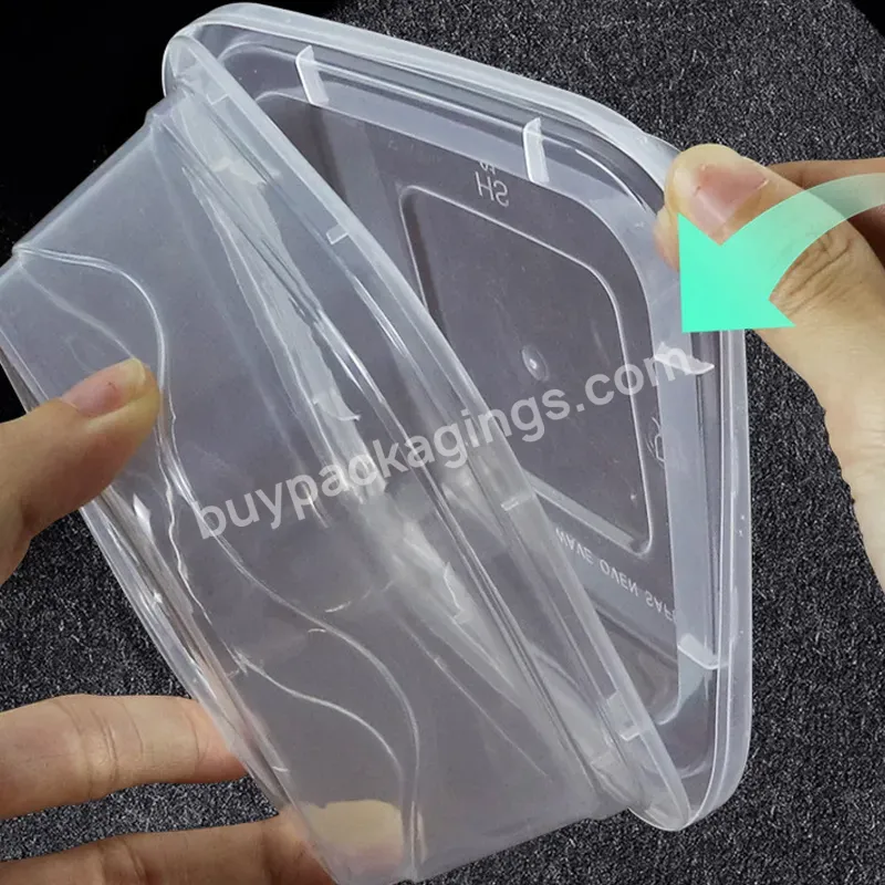 Plastic Food Container Disposable Dispos Pp Lunch Box Disposable Food Containers With Lids