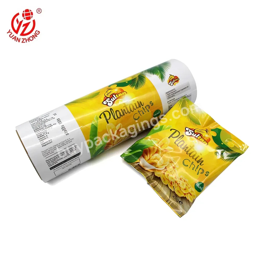 Plastic Food Film Factory Custom Printing Plastic Roll Stock Sachet Packaging Film For Snack/potato Chips